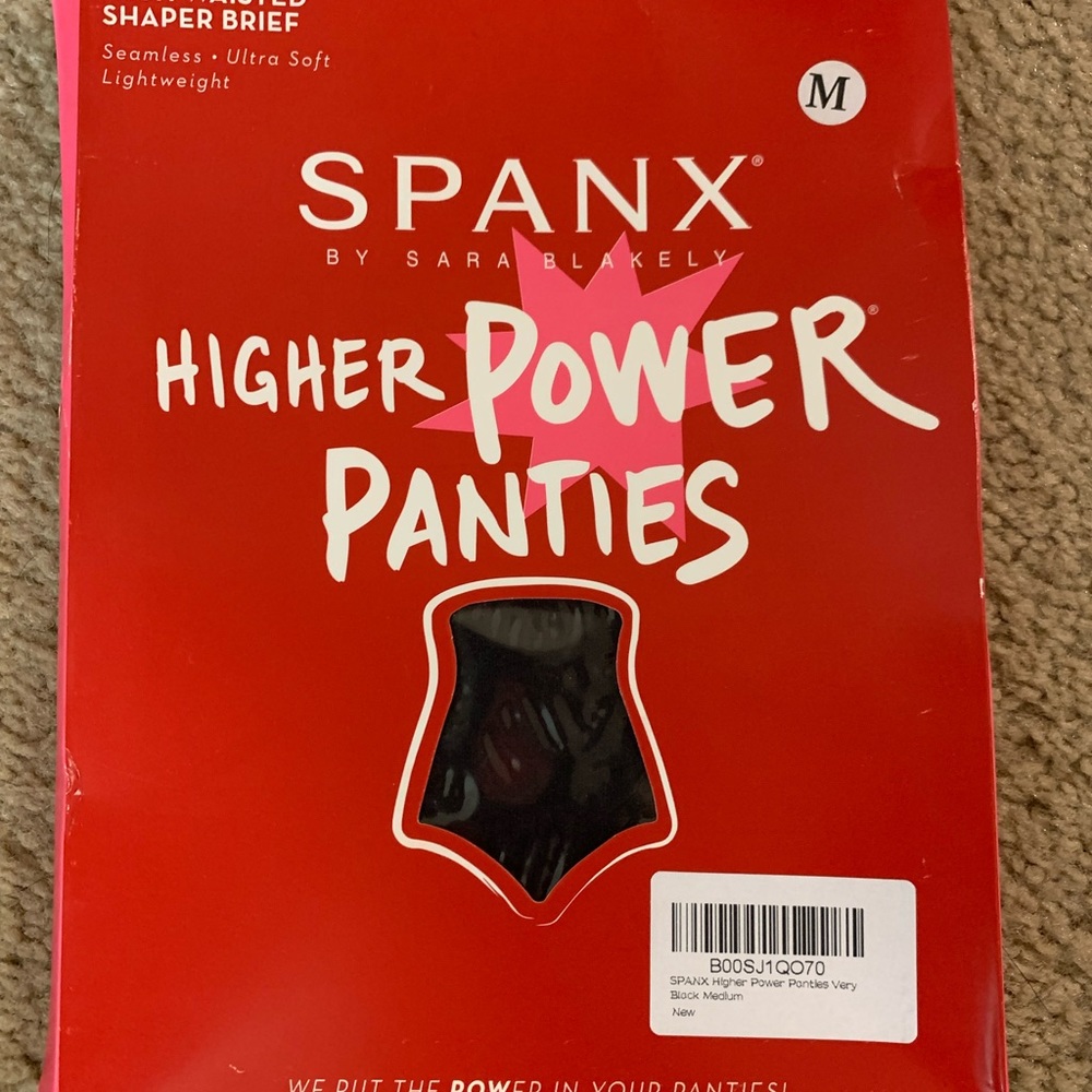 New SPANX Higher Power Panties Black Sz Medium